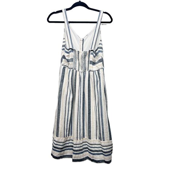 Universal Thread Womens Dress Medium Linen Blend Midi Lagenlook Beachy Nautical - Picture 7 of 13